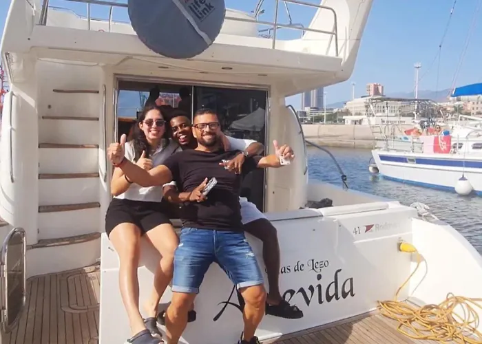 Luxury Yacht In Santa Cruz Port Optional At Extra Cost Plus Tour With Skipper & Stewardess, Cocktails, Food, Islandwide Pick-Up And Return